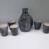 Ceramic orangeade service from Vallauris, made by Camos.