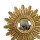 Small Sun Mirror Sunburst Mirror Gold Convex 24cm