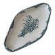 Antique Terre de Fer dish with carnation decoration from Clairefontaine