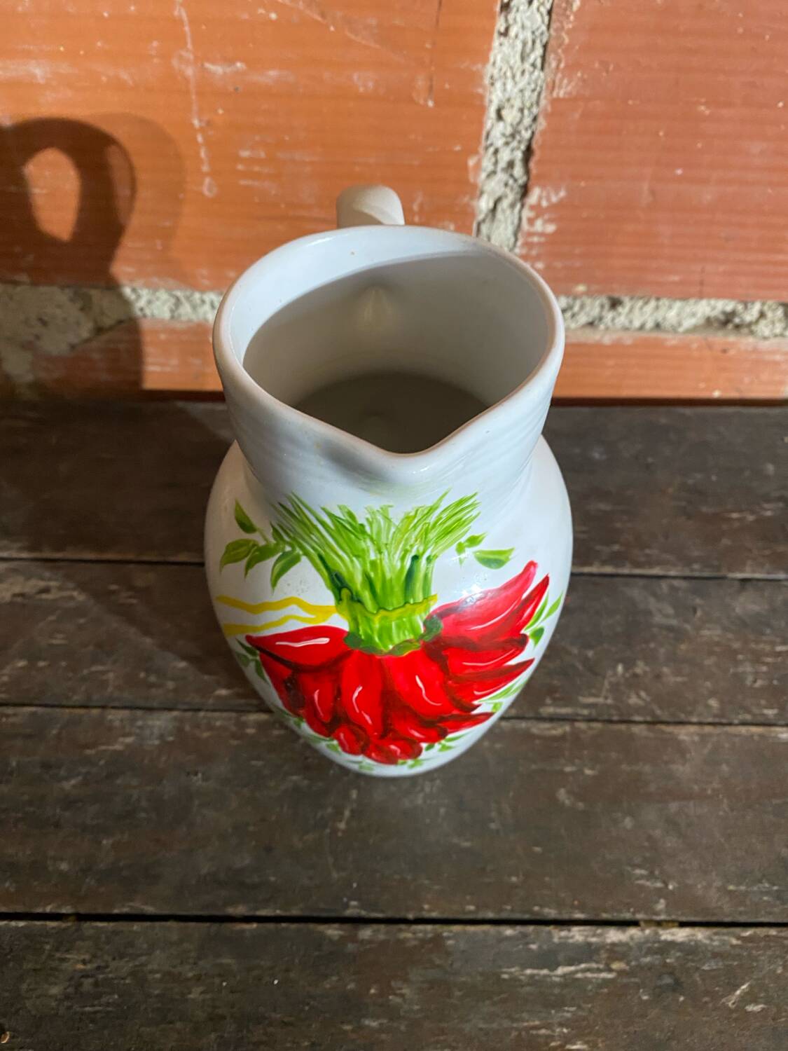 Old Pichet ARTESIA White Ceramic Vintage Peppers Decor #D516