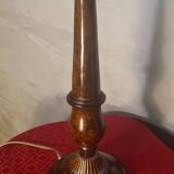 1930s tortoiseshell painted steel lamp with parchment shade 73x40 cm