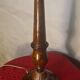 1930s tortoiseshell painted steel lamp with parchment shade 73x40 cm
