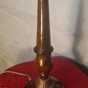 1930s tortoiseshell painted steel lamp with parchment shade 73x40 cm