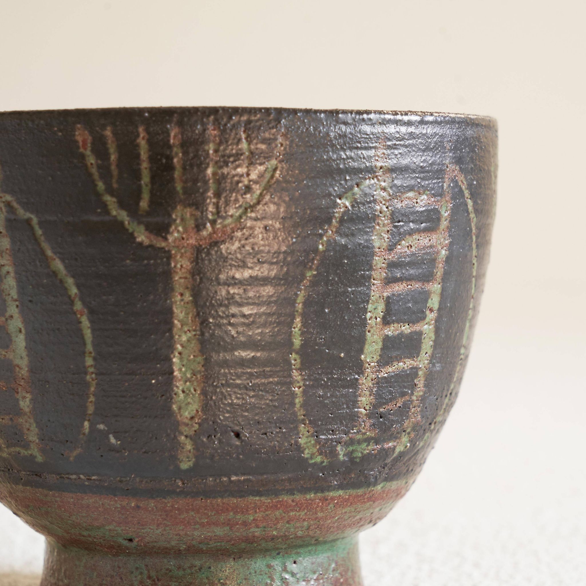 Wim Fiege Mid-Century Modern Ceramic Coupe, 1950s
