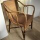 Lot de 2 fauteuils vintage en rotin et osier