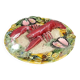 Large trompe l'oeil pottery seafood plate