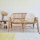 Antique rattan bench