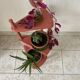 Porte plantes ancien repeint en terracotta