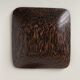 Set of two small trays or catchalls in Art Deco style made of palm wood.