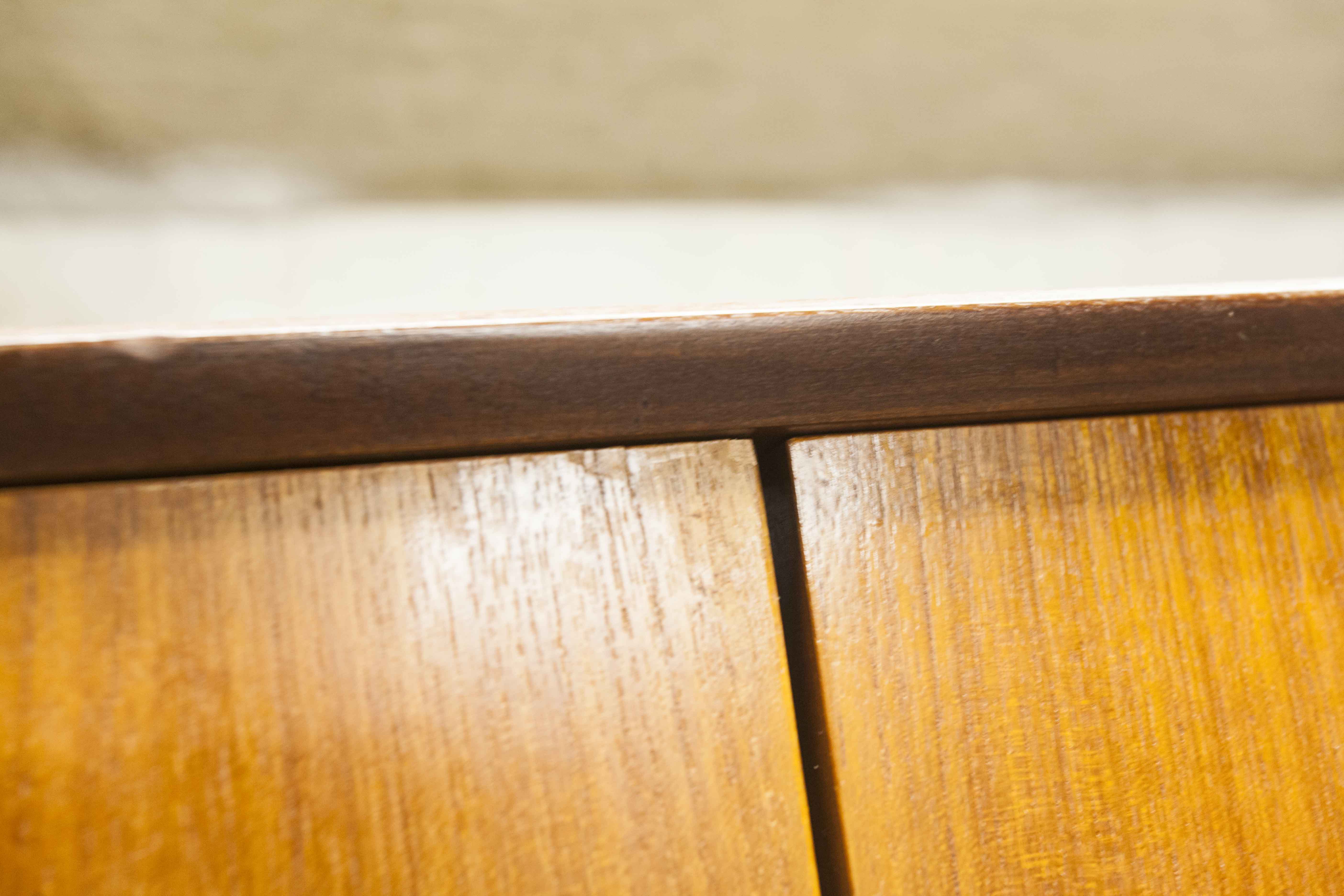 Scandinavian teak cabinet 1960 with mounting plan