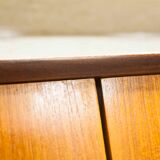 Scandinavian teak cabinet 1960 with mounting plan