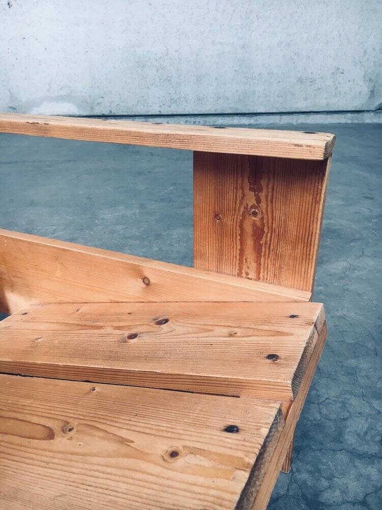 The Stijl Movement Dutch Pine Crate Chair attributed to Gerrit Rietveld, 1960s
