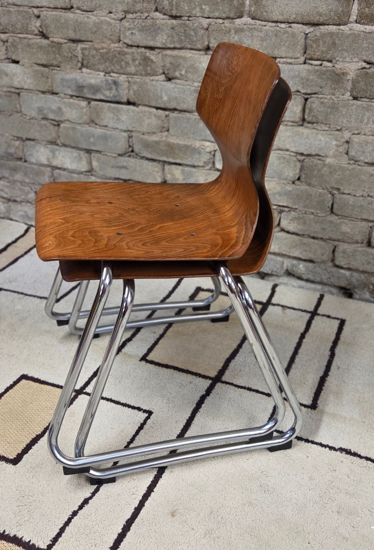 Pair of children's chairs Flötotto 1970s