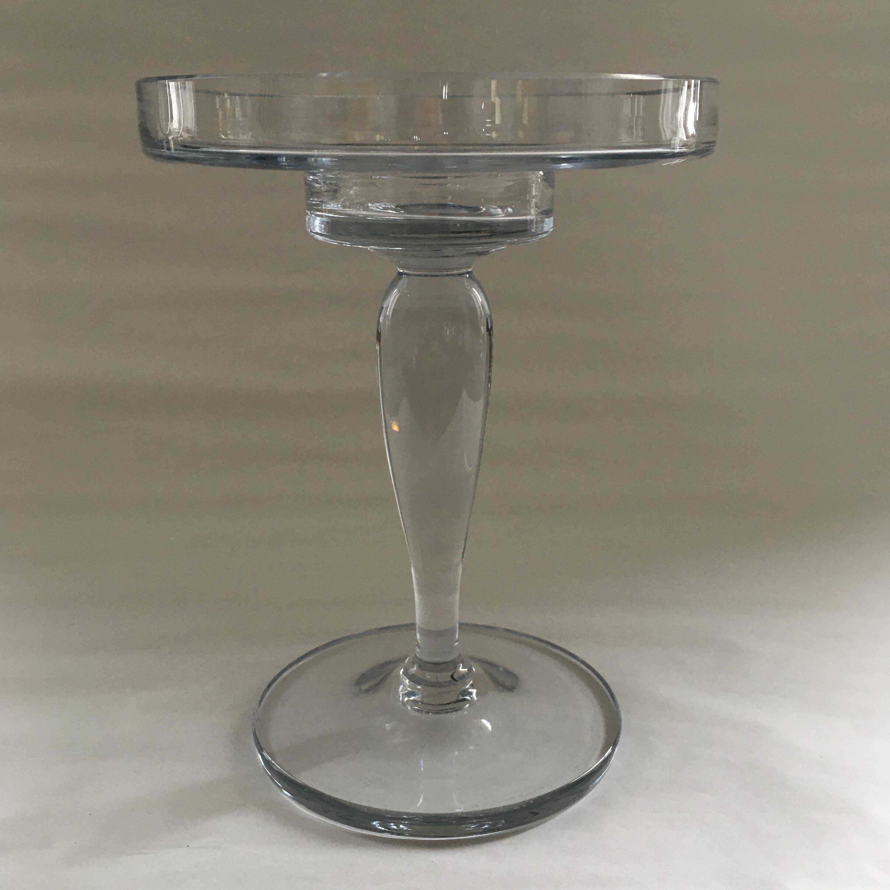 Large glass candle holder