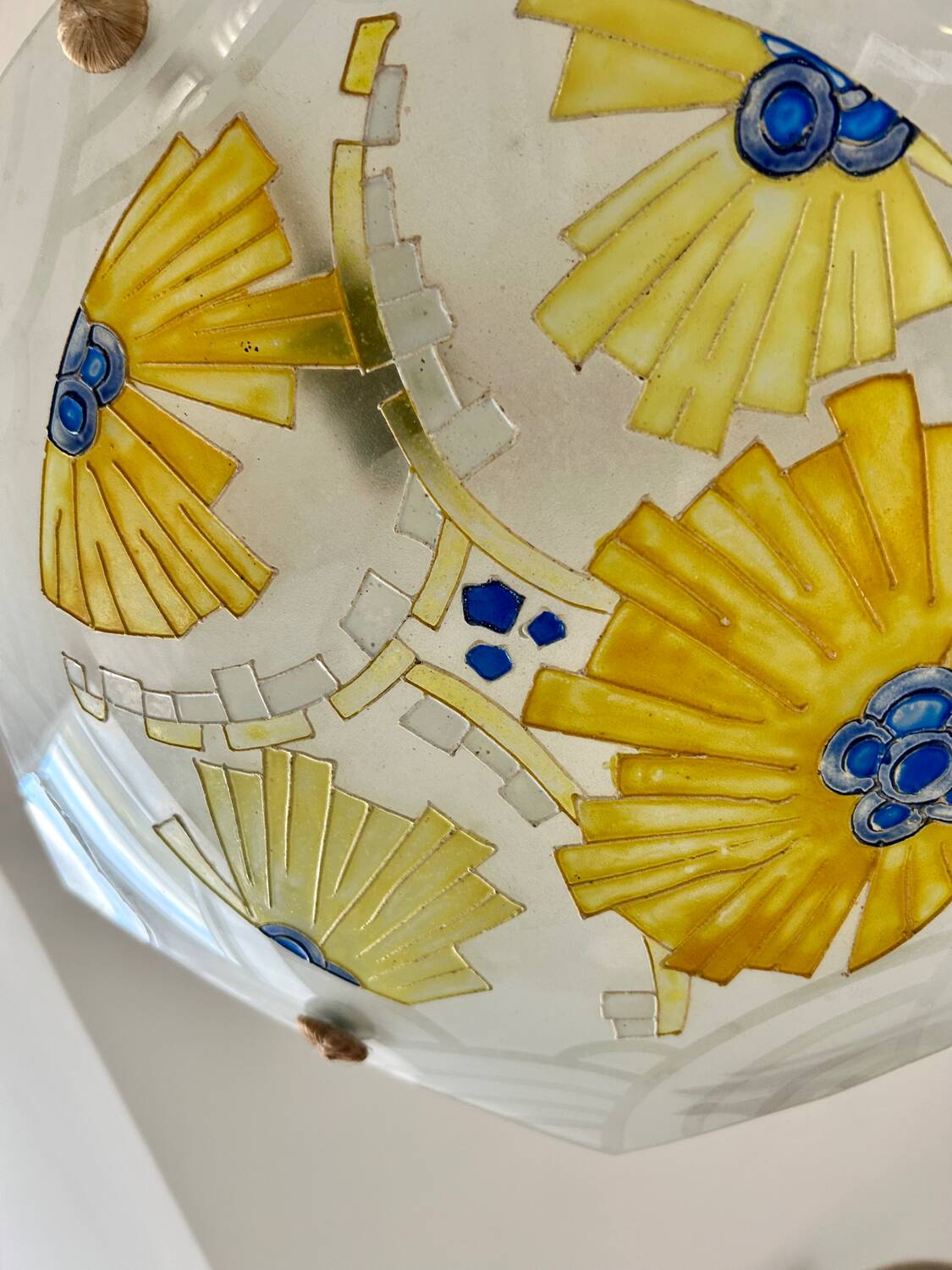 Art Deco glass pendant, 1930s