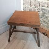 Old metal wooden stool