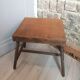 Old metal wooden stool