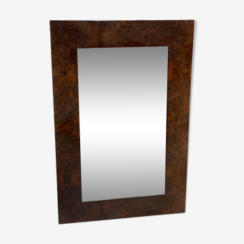 Miroir rectangulaire en bois vernis