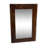 Rectangular varnished wooden mirror