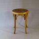 Bistro stool, wooden seat 1930 Fischel France