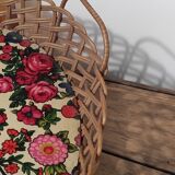 Vintage wicker tray