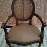 Fauteuil Louis XVI bois cannage