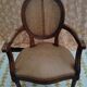 Fauteuil Louis XVI bois cannage