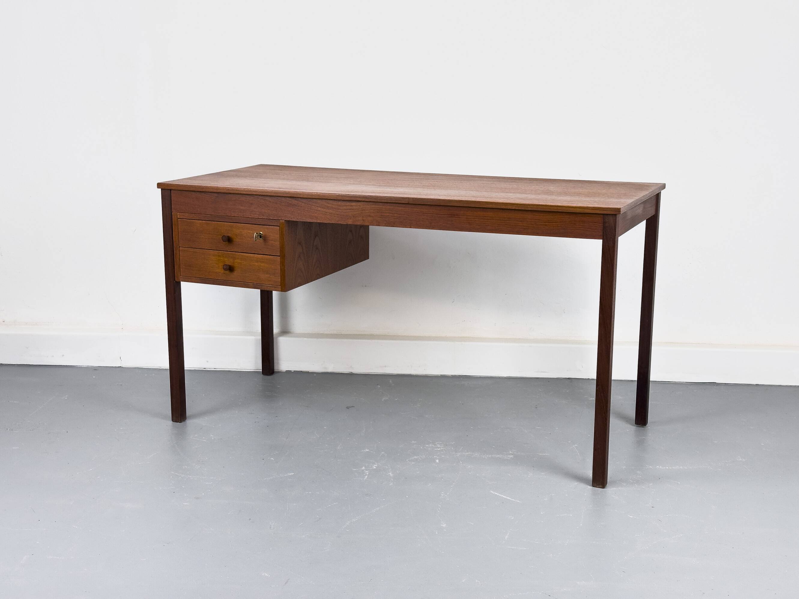 Teak desk with two drawers from Domino Møbler, 1960s