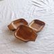 3 ramekins, appetizer/snack ramekins, made of olive wood.