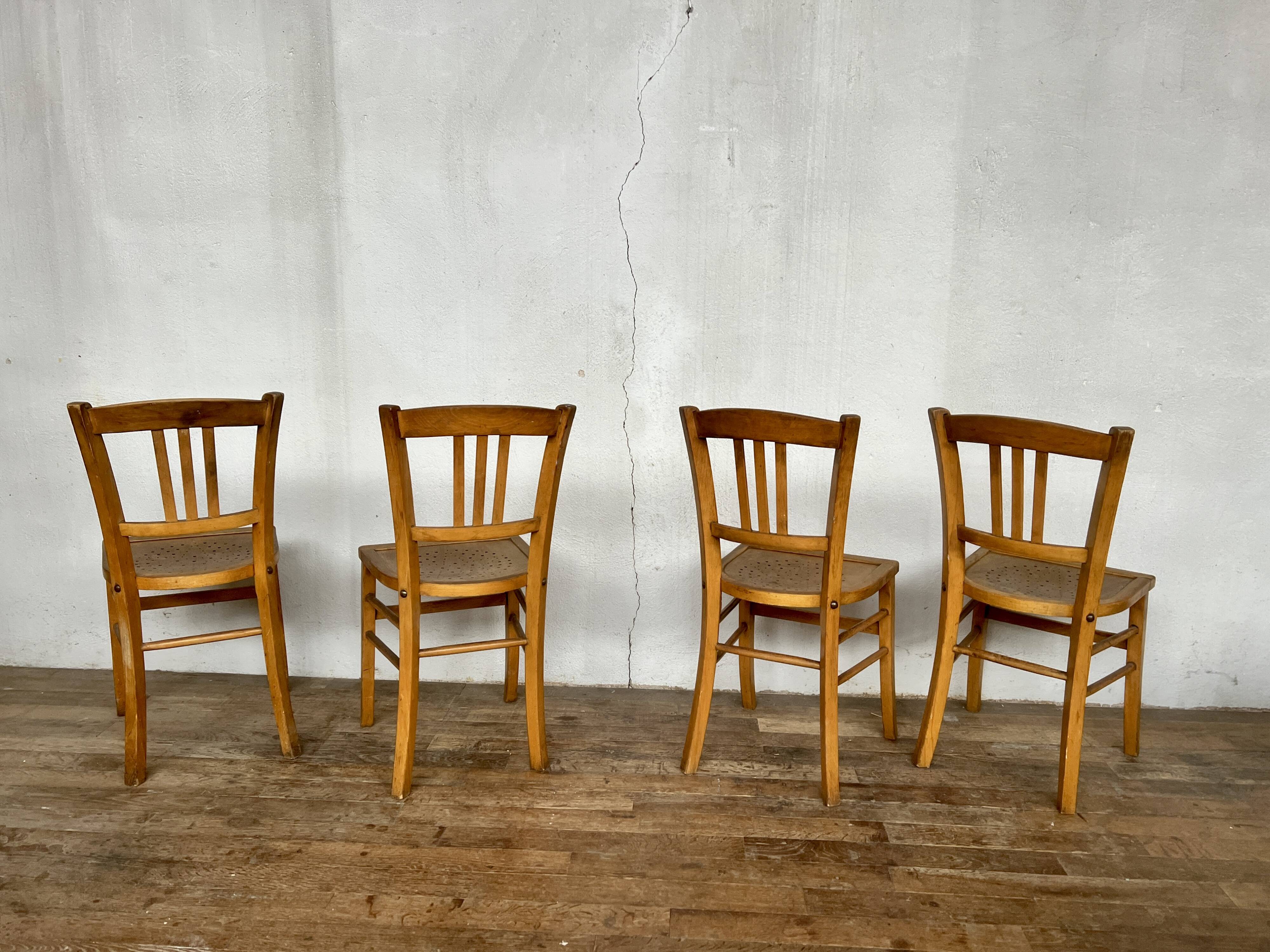 Wooden chair Bistrot Retro bohemian vintage brasserie Lutherma