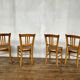 4 chaises en bois bistrot brasserie vintage rétro bohème lutherma