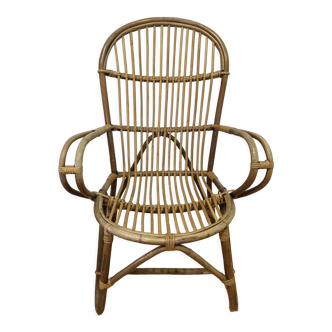 Rattan armchair from the 1950s in very good condition