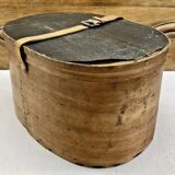 Old bent wood fur hat box