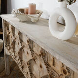 Carved wooden console