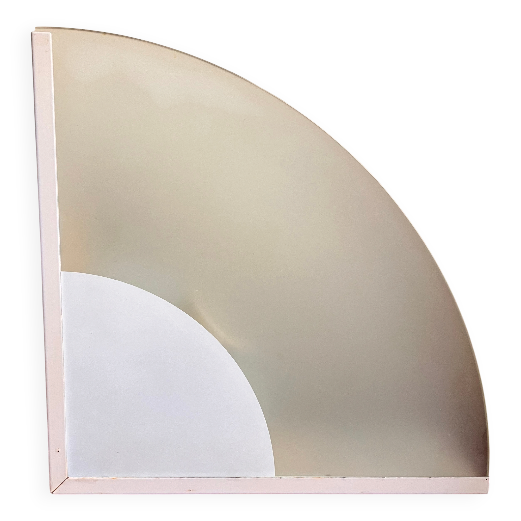 Lampe à poser design italien post moderne verre et métal blanc