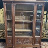 Empire style mahogany display cabinet bookcase