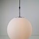 Sphere Pendant in White Satin Opal Glass from Glashütte Limburg, 1970