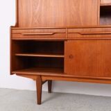Danish design teak highboard, 1960s