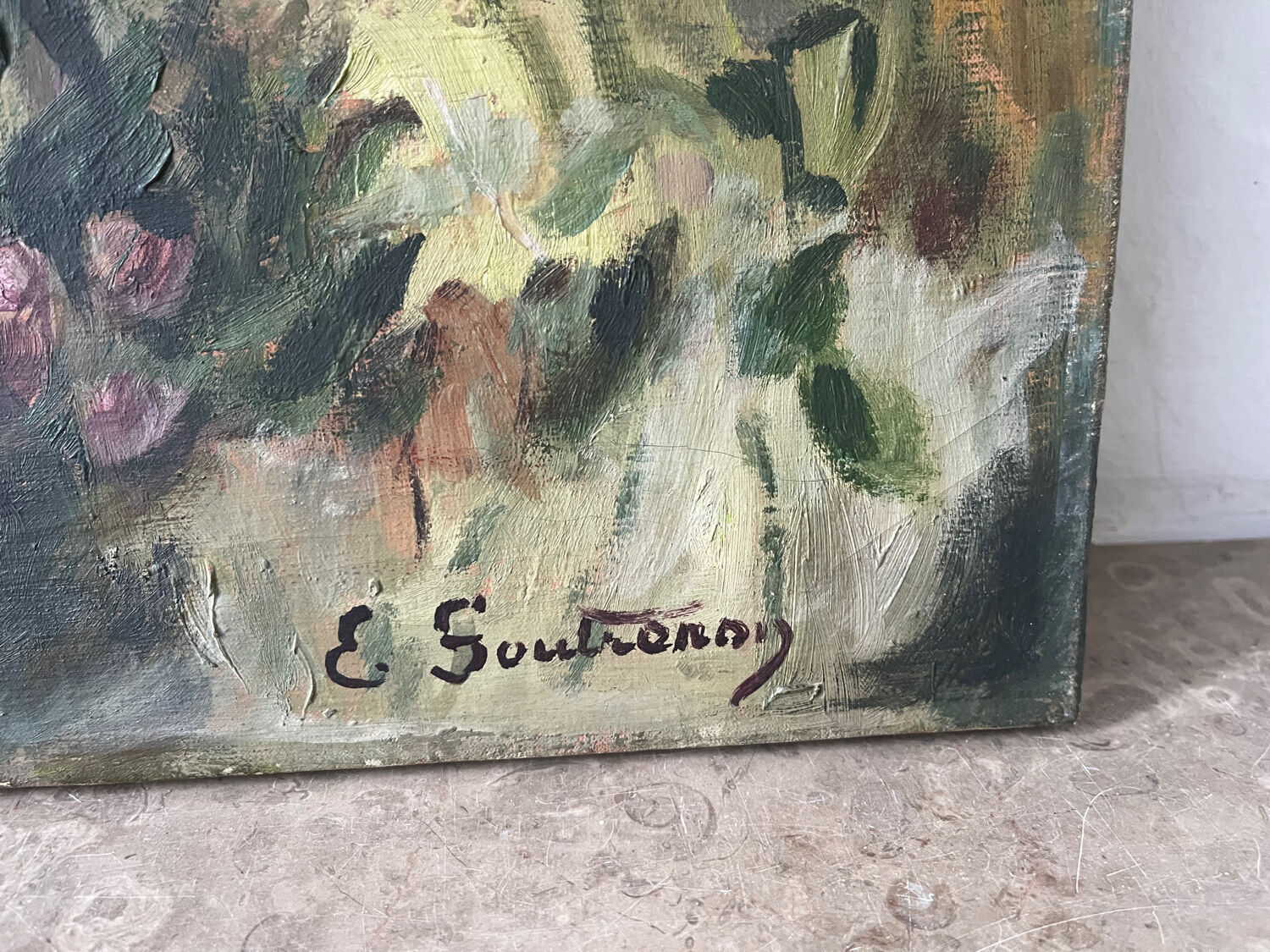 Spring on the Farm, signed E. Soutrenoy, 1949