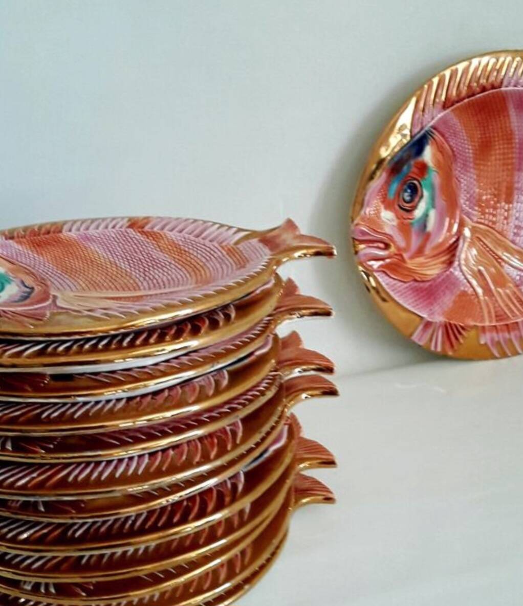 Vintage fish dessert service