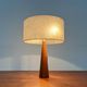 Lampe de table en teck minimaliste du milieu du siècle, années 1960