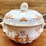 Old Longchamp vegetable soup tureen with Moustiers Olerys decor 2