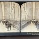 Old photography stereo, stereograph, luxury albumine 1903 Brooklyn Bridge, New York