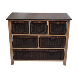 6-drawer rattan chest of drawers