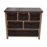 6-drawer rattan chest of drawers