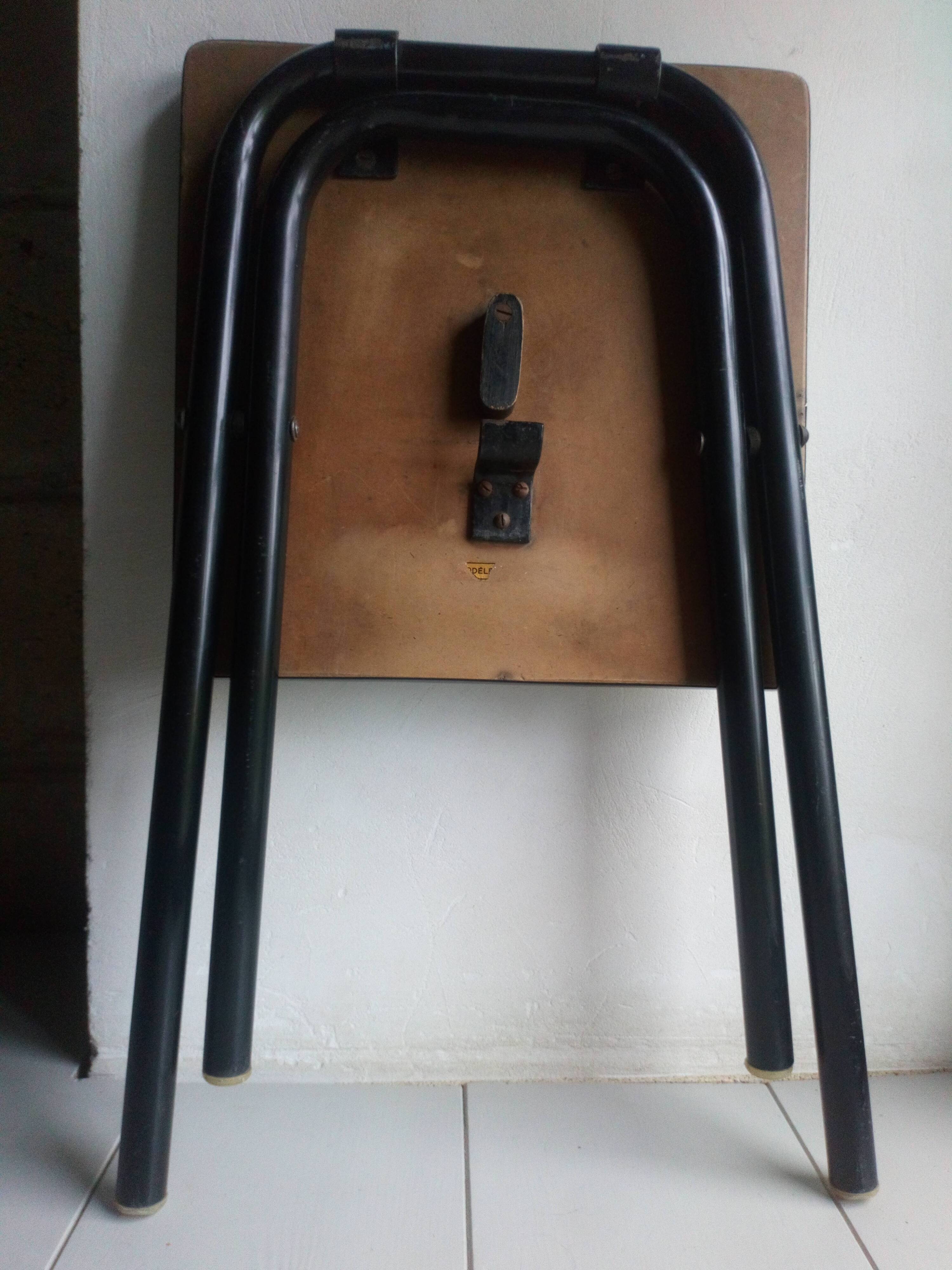 50s folding formica tabouret