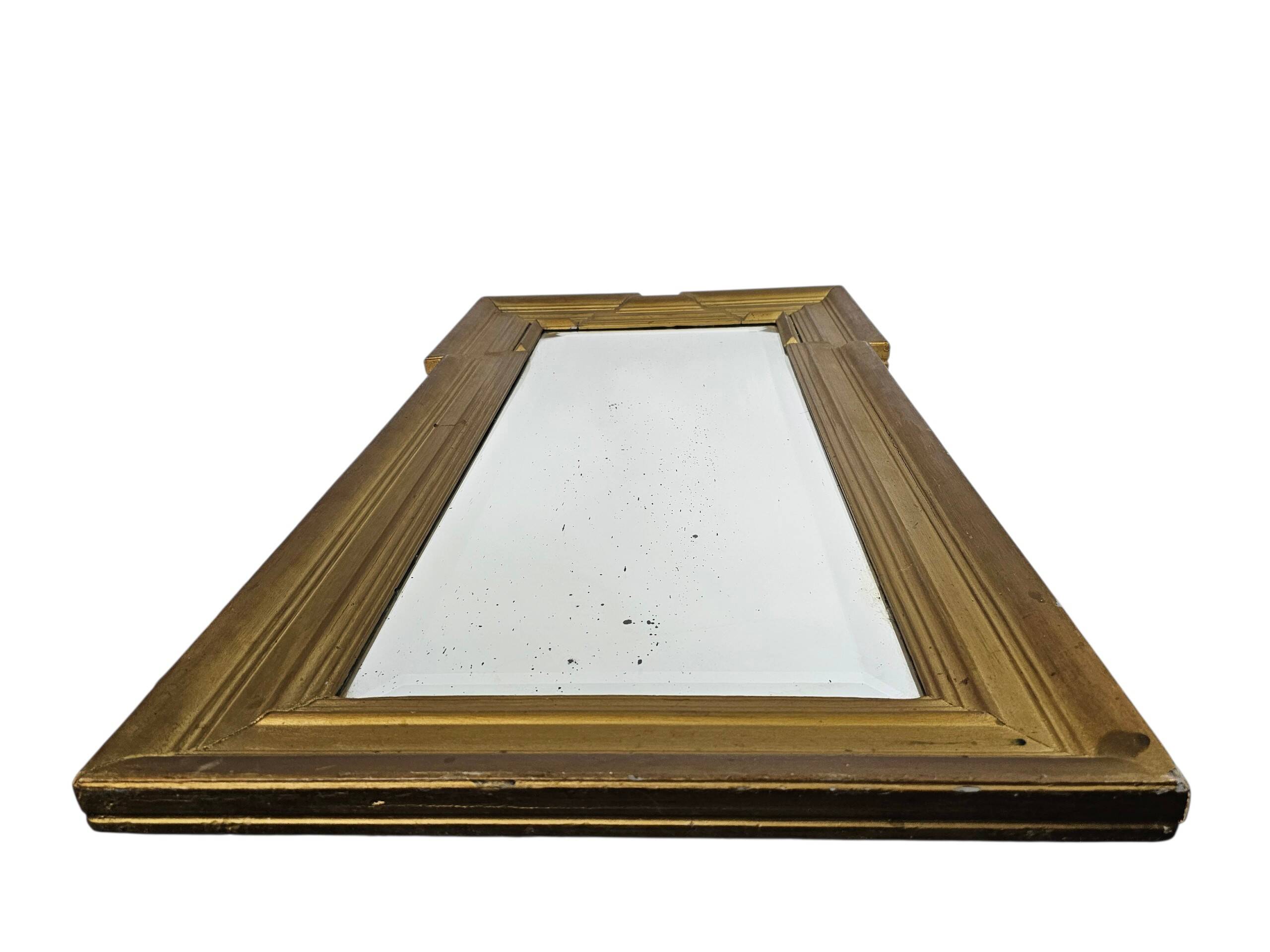 Art déco – Miroir tabernacle – doré – verre taillé – 19e siècle