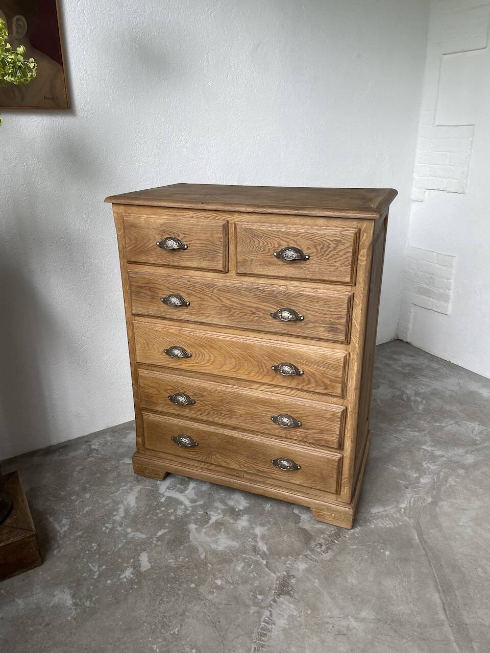 1950 oak chiffonier chest of drawers