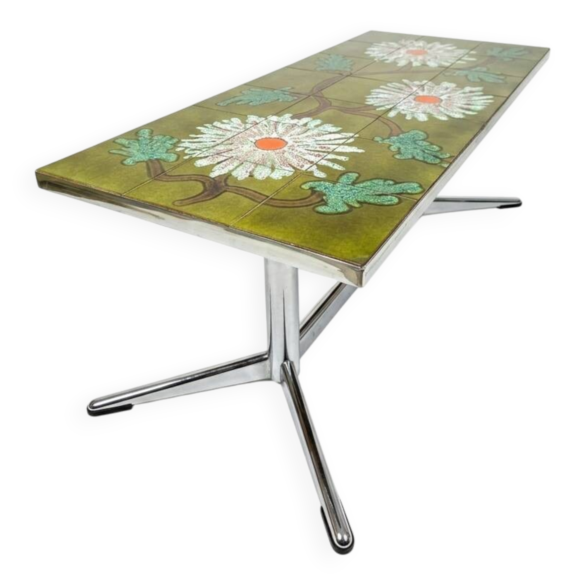 Vintage coffee table in glazed ceramic from the 1960s.