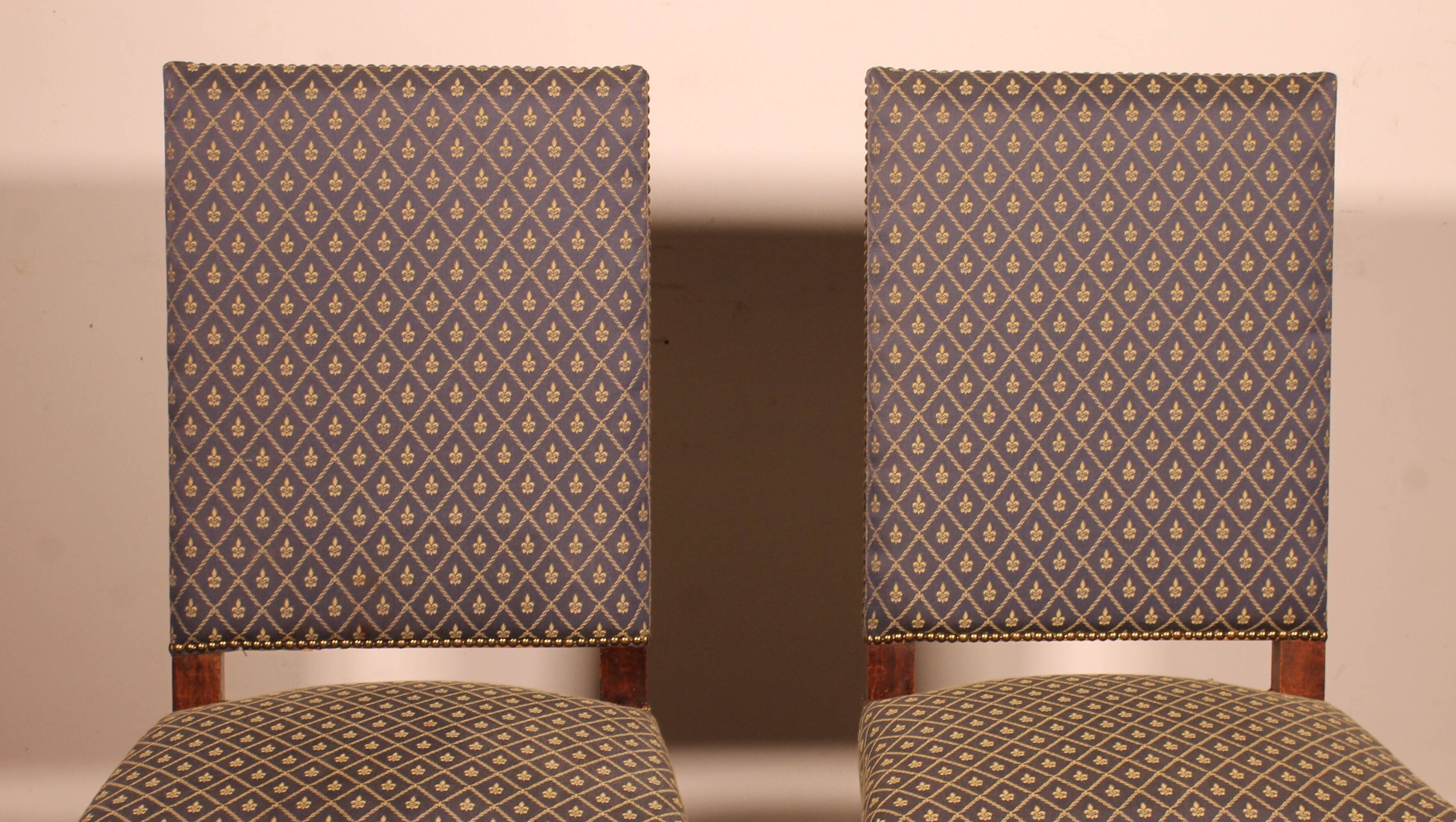 Two Louis XIII Walnut Chairs